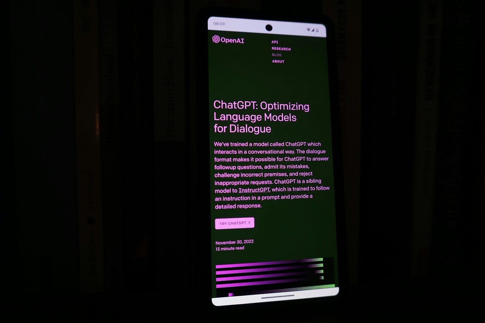 The ChatGPT app open on a phone, showing where sponsored results sit beneath an answer.